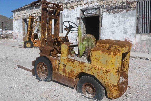 Forklift on Carmen Island